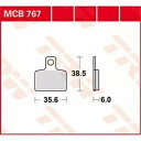 Sherco 2.9 270 2006-2008 TRW セラミック ブレーキ パッド MCB767- Sherco 2.9 270 2006-2008 TRW Ceramic Brake Pads MCB767-(2)