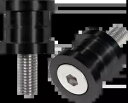 SM ブラック 1 インチ Al ハンドルバー ライザー ブッシュ ペア スポーツスター 1200 スポーツ 96-03用 SM Black 1in Al Handlebar Riser Bushing Pair for Sportster 1200 Sport 96-03(2)
