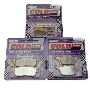 Goldfren S33 ブレーキパッド フロント & リア ホンダ NC750 X NC 750 XE NoABS 2014-2015 Goldfren S33 Brake Pads Front & Rear For Honda NC750 X NC 750 XE NoABS 2014-2015 【並行輸入品】