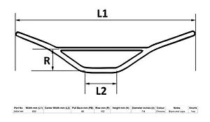 ハンドルバー 7/8 トレイル クローム 4インチ ライズ ヤマハ XT500用 (930mm 長さ) (各) Handlebar 7/8Trail Chrome 4" Rise For Yamaha XT500(930mm Lon" (Each) 