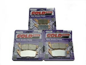 Goldfren S33 �֥졼���ѥå� �ե���� &�ꥢ �ۥ�� CB 600 F2Y F21 �ۡ��ͥå� 2000-2004 Goldfren S33 Brake Pads Front &Rear For Honda CB 600 F2Y F21 Hornet 2000-2004