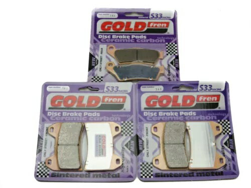 Goldfren S33 �֥졼���ѥå� �ե���� & �ꥢ Bmw R �ʥ��� T �ԥ奢 K22/1170cc 2016-2018 Goldfren S33...