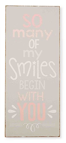 【Mud Pie Plaque So Many Smiles Pink by Mud Pie】 b00tgm4ggm