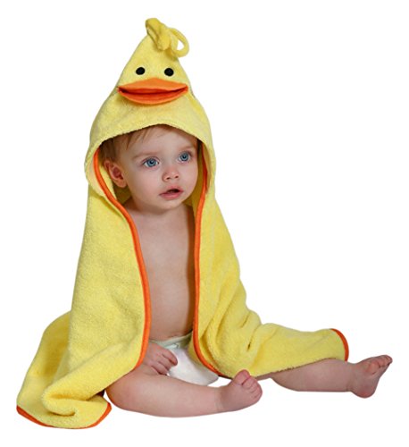 【ZOOCCHINI 3Dフードタオル 100%コットン バスタオル Puddles the Duck】 b00s56x63e