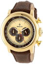 【送料無料】【Invicta Men 's 13058ヴィンテージゴールド調ステンレススチールWatch with Distressedレザーバンド】 b00ctfob9a