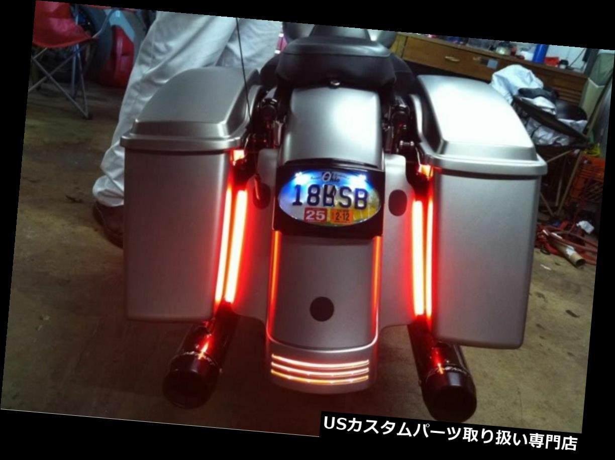 USテールライト 2倍ハーレーダビッドソンLED統合フェンダーブレーキテールライトターンシグナルバーMT-10 2x Harley Davidson LED Integrated Fender Brake Tail Light Turn Signal Bar MT-10