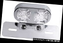 USテールライト テールライトクロームLEDダブルマルタ鉄クロスユニバーサルf。 スズキホンダヤマハ Tail Light Chrome LED Double Maltese Iron Cross Universal f. Suzuki Honda Yamaha