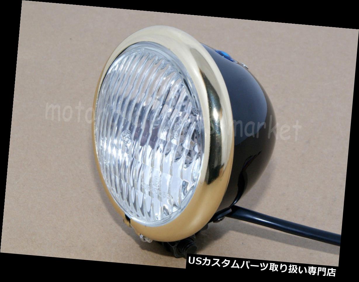 USヘッドライト ハーレーボバーチョッパーのためのオートバイヴィンテージオールドスクール銅レトロヘッドライト Motorcycle Vintage Old School Copper Retro Headlight For Harley Bobber Chopper