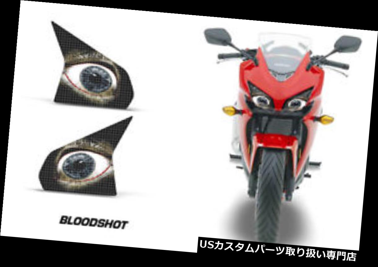 USヘッドライト ホンダCBR 500RR 2013-2014用ヘッドライトアイグラフィックスキットデカールカバーBLOODSHOT Headlight Eye Graphics Kit Decal Cover For Honda CBR 500RR 2013-2014 BLOODSHOT