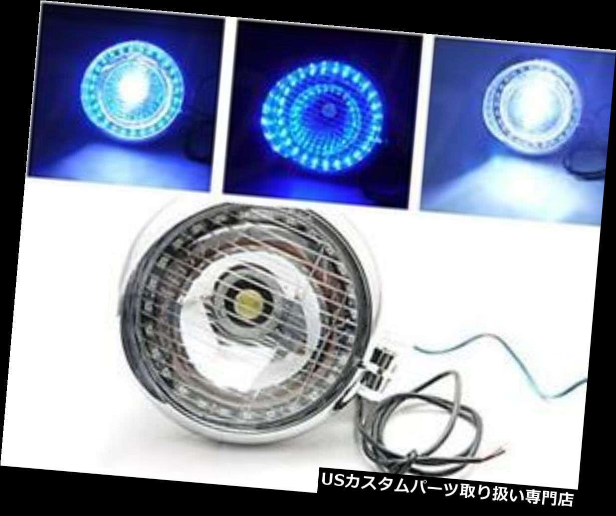 USヘッドライト ホンダスズキカワサキヤマハ10W用5インチモーターエンジェルアイヘッドライト24LED + 1COB 5