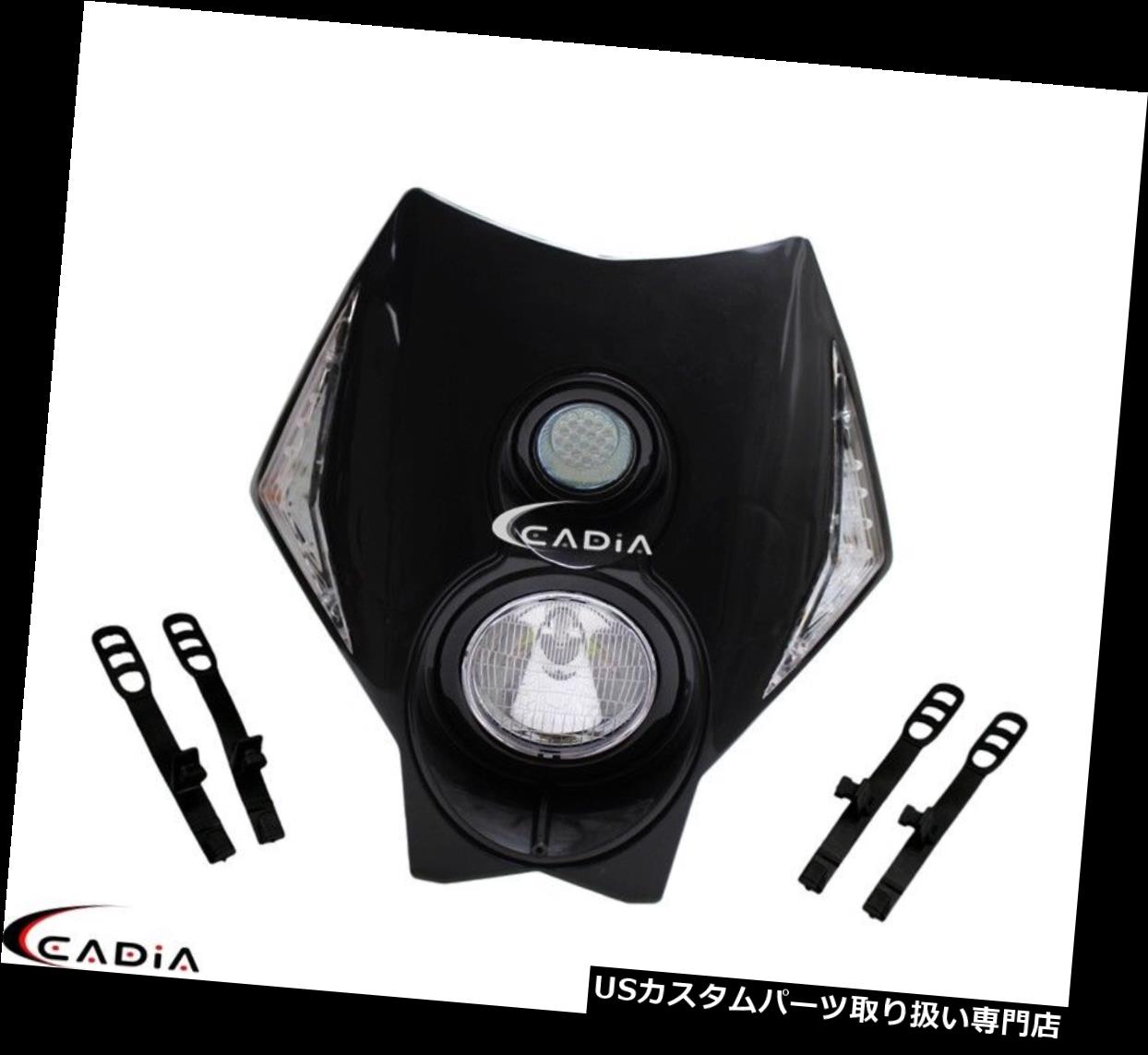 USヘッドライト ホンダスズキカワサキ用エンデューロダートバイクストリートファイターヘッドライトヘッドランプ Enduro Dirt Bike Street Fighter Headlight Head Lamp For Honda Suzuki Kawasaki