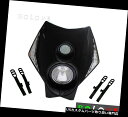 USヘッドライト デュアルスポーツダートバイクブラック用ターンシグナルライト付きLEDハロゲンヘッドライトランプ LED Halogen Headlight Lamp with Turn Signal Light For Dual Sport Dirt Bike Black