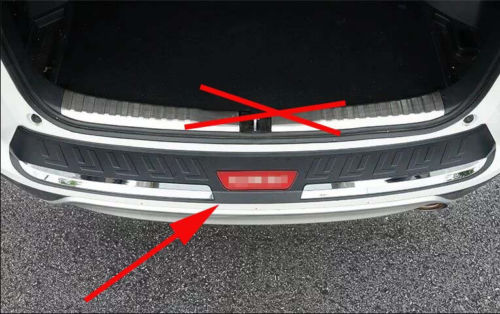 US バンパープロテクターHonda CRV CR-V 2015-2016 REDのためのリアバンパープロテクターカバーPlastic..