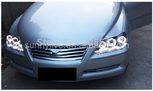 USヘッドライト[右ハンドル・日本仕様]Vertiga REIZマークX LEDヘッドライトエンジェルアイプロジェクターレンズ Vertiga REIZ Mark X LED Head Light Angel Eyes Projector Lens 2005-09 year JC