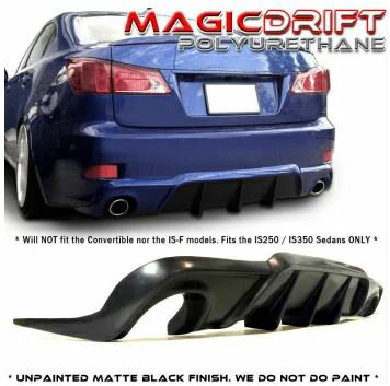レクサス IS250 350　 エアロ Fits 06 07 08 Lexus IS250 IS350 JDM DMR Style Rear Diffuser Bumper Lip w/ Fins 06 07 08レクサスIS250 IS350 JDM DMRスタイルリアディフューザーバンパーリップワット/フィンに適合　即納!!!