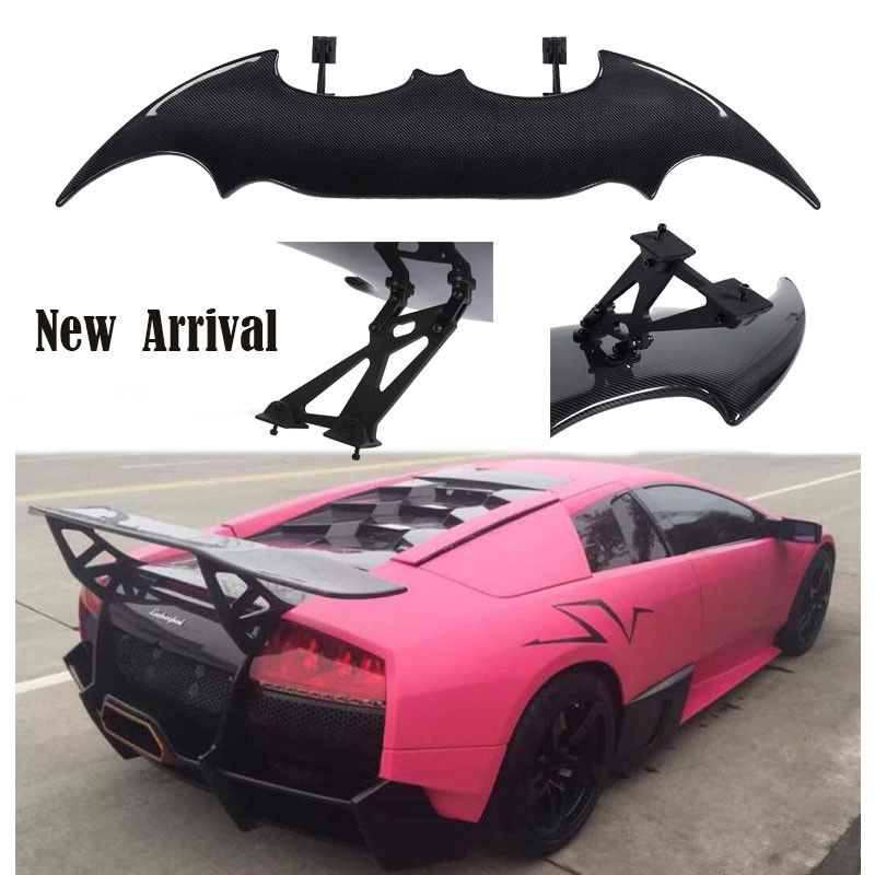 楽天カスタムパーツ WORLD倉庫NEW Batman Universal Carbon Fiber Rear Trunk Wing Spoiler For Nissan Dodge Honda