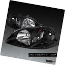 ヘッドライト For 1999-2000 Honda Civic 2/3/4Dr JDM Black Crystal Headlights Lamps Repl...