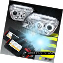 ヘッドライト 05-07 Dodge Magnum H1 Slim HID Xenon LED Halo Projector Headlights Lamps Chrome 05-07ダッジマグナムH1スリムHIDキセノンLEDハロープロジェクターヘッドライトランプクローム