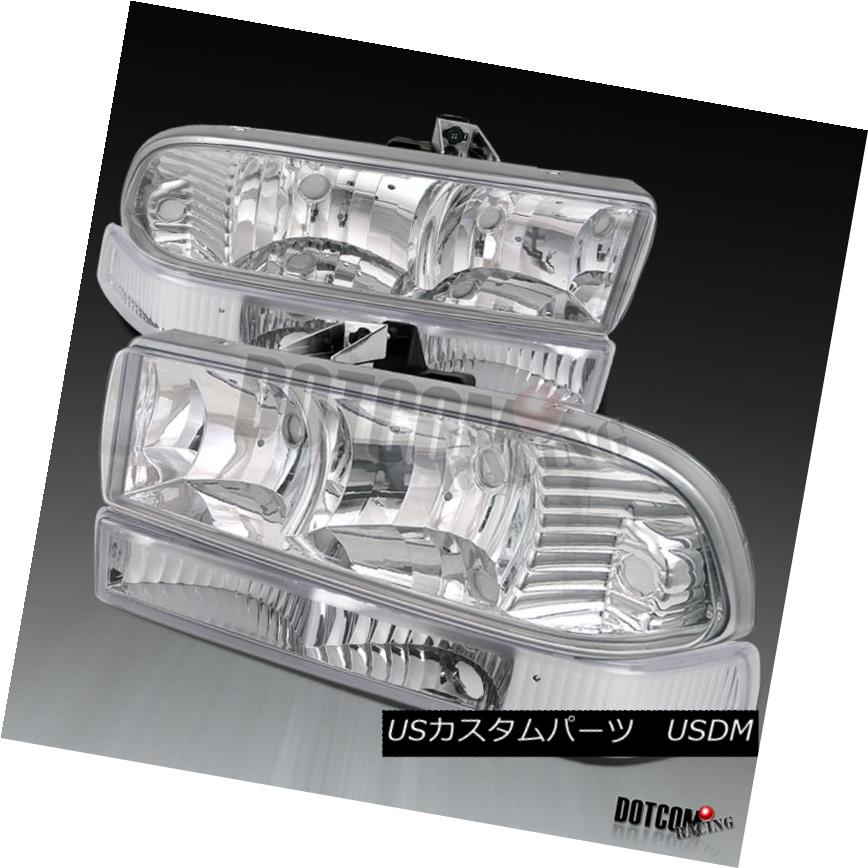 إåɥ饤 1998-2004 Chevy S10 Blazer Pickup Chrome Clear Headlights+Bumper Park Lamps 1998-2004 Chevy S10 Blazer Pickup९ꥢإåɥ饤+ Bum ѡ