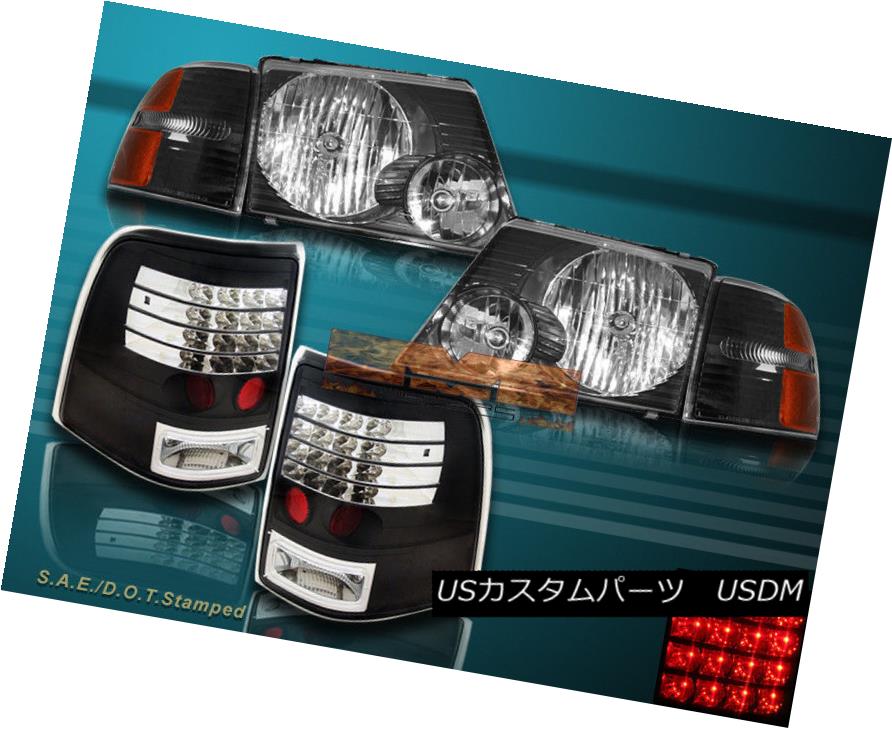 إåɥ饤 02-05 Ford Explorer 4D 6 PCS COMBO Headlights + LED Tail Lights Black Housing 02-05 Ford Explorer 4D 6 PCSܥإåɥ饤+ LEDơ饤ȥ֥åϥ