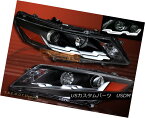 ヘッドライト 10-12 HONDA ACCORD CROSSTOUR BLK PROJECTOR HEADLIGHTS w/ LED ILLUMINATE BAR PAIR 10-12ホンダ・アコード・クロススーク・ブルー・プロジェクター・ヘッドライトLEDイルミネイト・バー・ペア