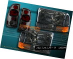 ヘッドライト 99-04 FORD F250 F350 SUPER DUTY HEADLIGHT SMOKE+ CORNER SMOKE + TAIL LIGHT SMOKE 99-04フォードF250 F350スーパーデューティヘッドライトソーキング+コーナーソーキング+テールライトSMOKE