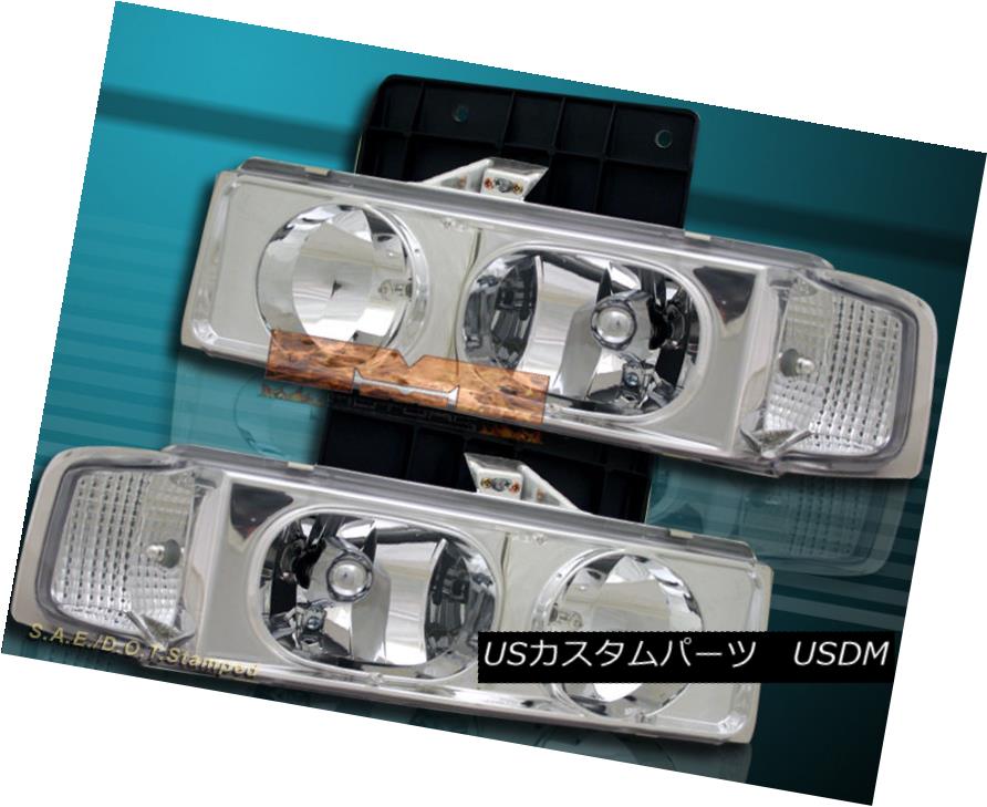 ヘッドライト 95-05 Chevy Astro Van Clear Headlights + Park Signal Lights Combo 95-05シボレーアストロバンクリアヘッドライト+パーク信号ライトコンボ