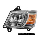 ヘッドライト Dodge 08-10 Grand Caravan Chrome Replacement Headlight Driver / Left Side...