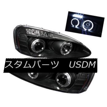 ヘッドライト Pontiac 04-08 Grand Prix Black Dual Halo LED Projector Headlights Lamp GT GXP ポンティアック04-08グランプリブラックデュアルハローLEDプロジェクターヘッドライトランプGT GXP