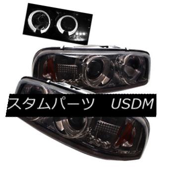 ヘッドライト GMC 99-06 Sierra Yukon Pickup Truck Smoke Halo LED Projector Headlights Denali GMC 99-06シエラユーコンピックアップトラックスモークハローLEDプロジェクターヘッドライトデナリ