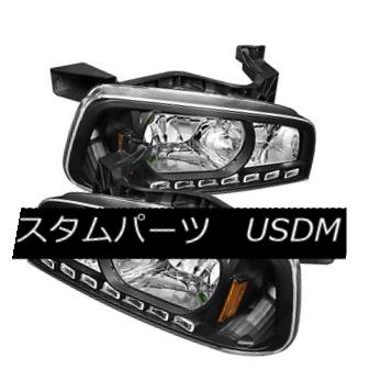 ヘッドライト Dodge 06-10 Charger Black DRL LED Headlights + Corner Signal Lamps 1pc Styple ドッジ06-10チャージャー黒DRL LEDヘッドライト+コーナー信号ランプ1pcスタイル