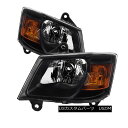 ヘッドライト Dodge 08-10 Grand Caravan Black Housing Replacement Headlights C/V SE SXT...