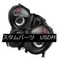 ヘッドライト Mercedes Benz 00-02 W210 E320 E350 E430 E500 E55 Black Projector Headlights Pair Mercedes Benz 00-02 W210 E320 E350 E430 E500 E55黒プロジェクターヘッドライトペア(2)