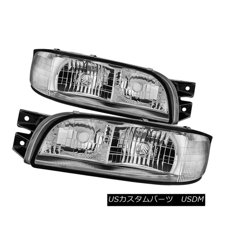 ヘッドライト Buick 97-99 LeSabre Chrome Housing Replacement Headlights Left + Right Pair Set ビュイック97-99 LeSabreクロムハウジング交換ヘッドライト左+右ペアセット