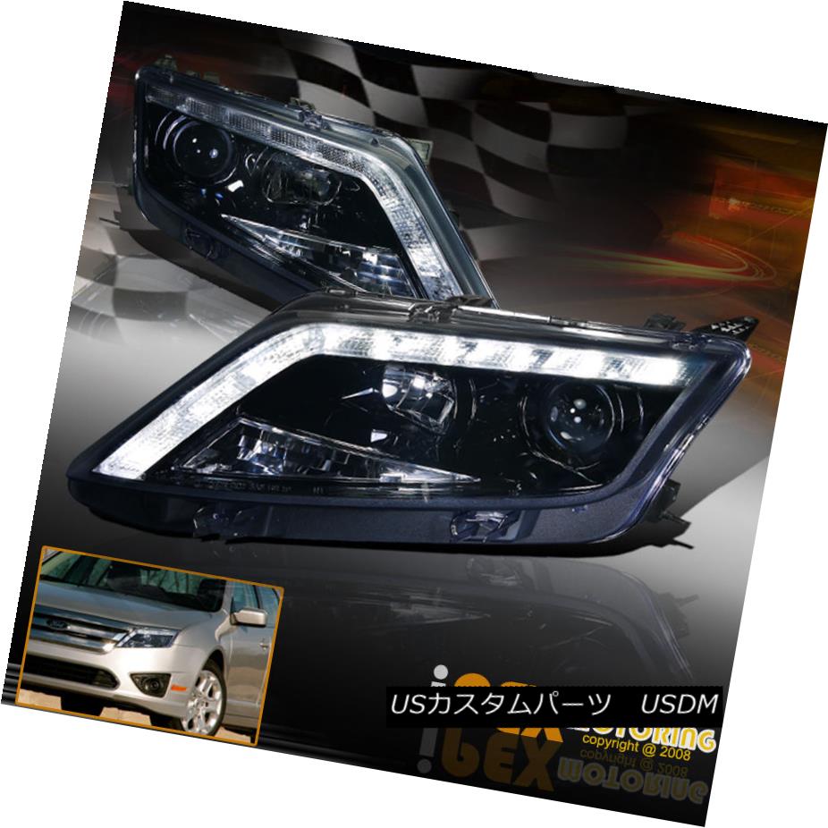 إåɥ饤 2010 2011 2012 Ford Fusion Projector Black Headlights W/ LED Driving Light Strip 2010ǯ2011ǯ2012 Ford Fusionץ֥åإåɥ饤LEDư饤ȥȥå