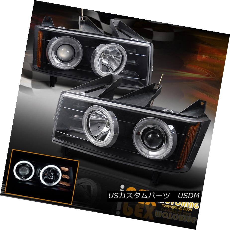 ヘッドライト 2004-2012 GMC Canyon/Chevy Colorado CCFL Halo Projector Head Light Lamp Black 2004年?2012年GMCキャニオン/シボレー・コロラド州CCFL Haloプロジェクターヘッドライトランプブラック