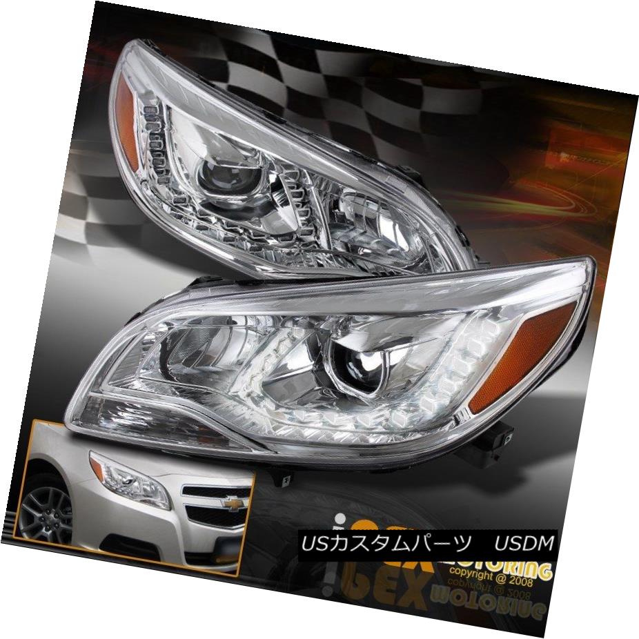 *U-LED DRL Bar* 2013 2014 2015 Chevy Malibu 4Dr Sedan Projector Chrome Headlightカテゴリヘッドライト状態新品メーカーChevrolet車種Malibu発送詳細送料一律 1000円（※北海道、沖縄、離島は省く）商品詳細輸入商品の為、英語表記となります。 Condition: New Brand: SD-Tuning 100% Risk Free Money Back: Yes Manufacturer Part Number: 2LHPMBU11 Interchange Part Number: 2013 2014 2105 Chevy Malibu Placement on Vehicle: Left, Right, Front, Rear Pieces/Box:: 2 ( Driver & Passenger Side) Warranty: Yes Include Bulbs: Includes High & Low Beam Light Bulbs Product Features: Bright LEDs, Sharp Projector Beam Process Within 1 Business Day: Yes※以下の注意事項をご理解頂いた上で、ご入札下さい※■海外輸入品の為、NC,NRでお願い致します。■フィッテングや車検対応の有無については、画像と説明文よりお客様の方にてご判断をお願いしております。■USのカスタムパーツは国内の純正パーツを取り外した後、接続コネクタが必ずしも一致するとは限らず、加工が必要な場合がございます。■商品説明文中に英語にて”保障”に関する記載があっても適応はされませんので、ご理解ください。■初期不良（到着より7日以内）のみ保証対象とします。ただし、取り付け後は、保証対象外とします。■海外倉庫から到着した製品を、再度国内で検品を行い、日本郵便または佐川急便にて発送となります。■お届けまでには、2〜3週間程頂いております。ただし、天候次第で多少遅れが発生する場合もあります。■商品落札後のお客様のご都合によるキャンセルはお断りしておりますが、商品落札金額の30％の手数料をいただいた場合のみお受けいたします。■他にもUSパーツを多数出品させて頂いておりますので、ご覧頂けたらと思います。■USパーツの輸入代行も行っておりますので、ショップに掲載されていない商品でもお探しする事が可能です!!お気軽にお問い合わせ下さい。&nbsp;