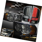 ヘッドライト 2002-2005 Dodge Ram [New Shadow Edition] Head Light + Bright LED Black Tail Lamp 2002-2005ダッジラム[新シャドウエディション]ヘッドライト+ブライトLEDブラックテールランプ