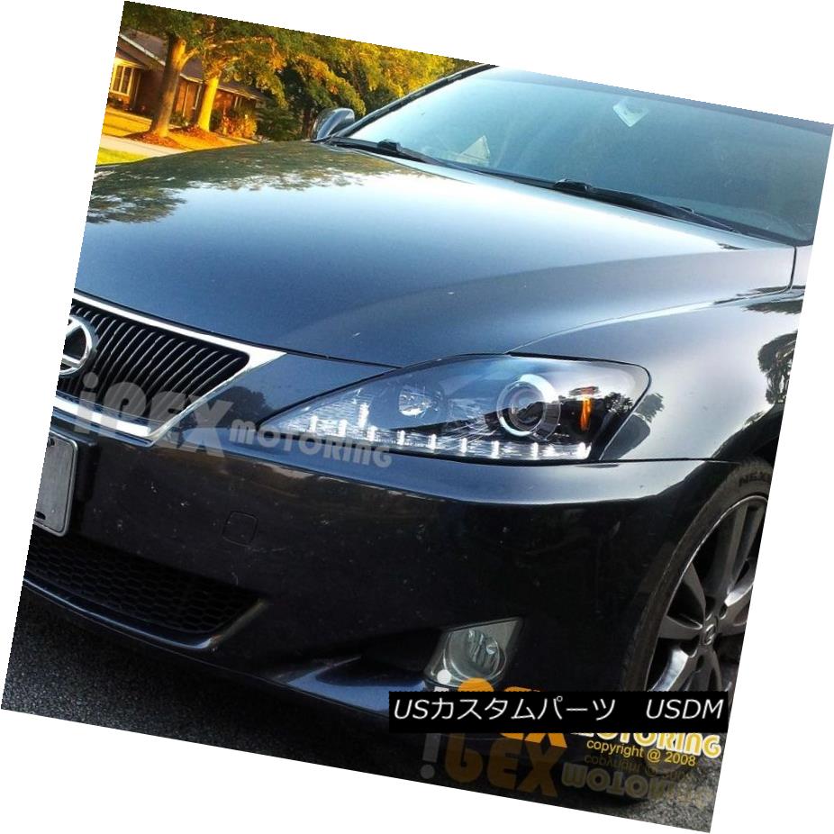 ヘッドライト 2006-2010 Lexus IS250 LED Signals Projector JDM Black Headlights Headlamps 2006-2010 Lexus IS250 LEDプロジェクターJDMブラックヘッドライトヘッドランプ