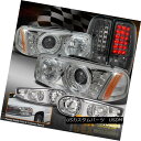 ヘッドライト LED Combo: 00-06 GMC Yukon Denali Chrome Projector Headlight W/ Smoke Tail Light LEDコンボ:00-06 GMCユーコンデナリクロームプロジェクターヘッドライトW /スモークテールライト(2)