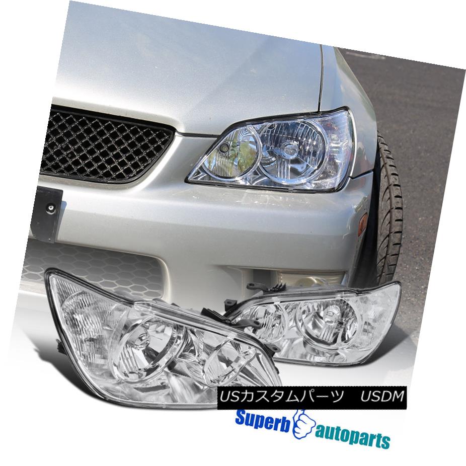 ヘッドライト 2001-2005 Lexus IS300 Chrome Headlights Head Lamps Replacement Clear Pair 2001-2005レクサスIS300クロームヘッドライトヘッドランプ交換クリアペア