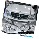 ヘッドライト 1998-2001 Benz W163 ML320 ML430 SMD LED DRL Projector Headlights Chrome 1998-2001ベンツW163 ML320 ML430 SMD LED DRLプロジェクターヘッドライトクローム(2)
