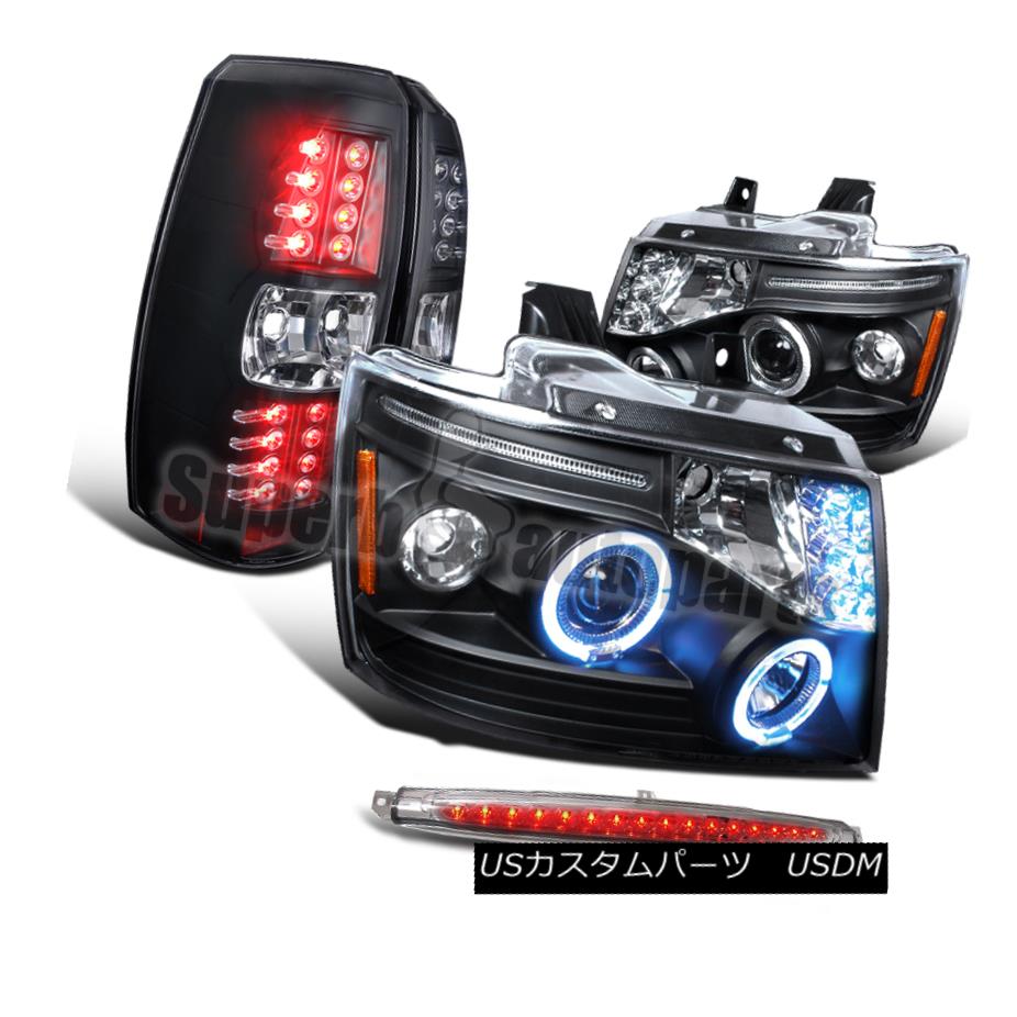 ヘッドライト 2007-2012 Chvey Avalanche LED Halo Projector Headlight+Tail Light+3rd Brake Lamp 2007年?2012年シボレーアバランチェLEDハロープロジェクターヘッドライト+テールライト+第3ブレーキランプ