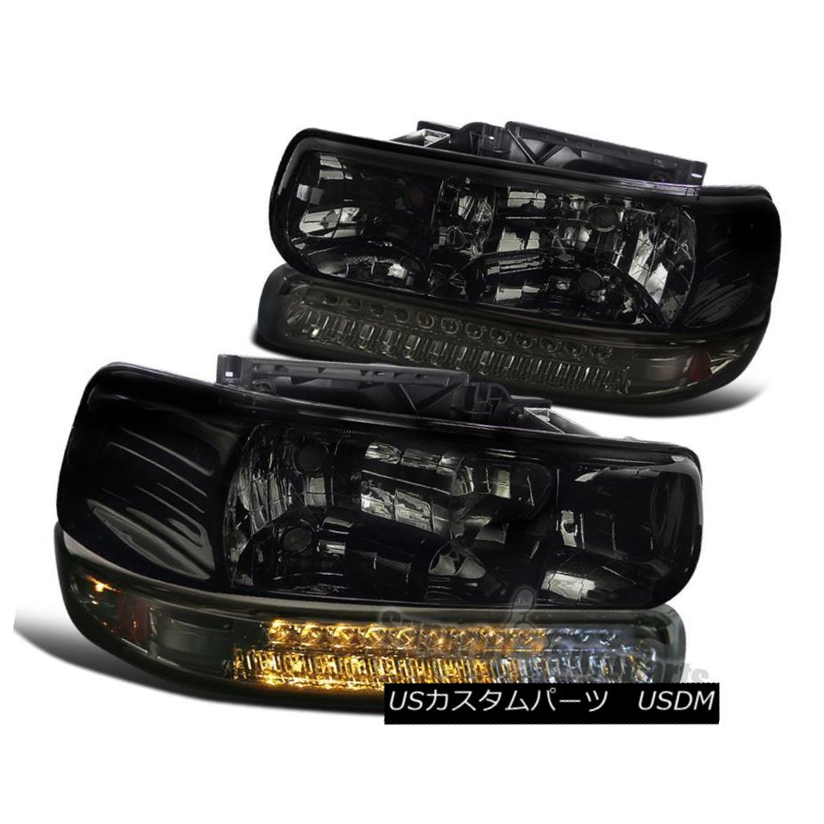 ヘッドライト 2000-2006 Chevy Tahoe Suburban Smoke Lens Euro Headlight LED Bumper Signal Lamps 2000-2006シボレータホ郊外煙レンズユーロヘッドライト LEDバンパーシグナルランプ