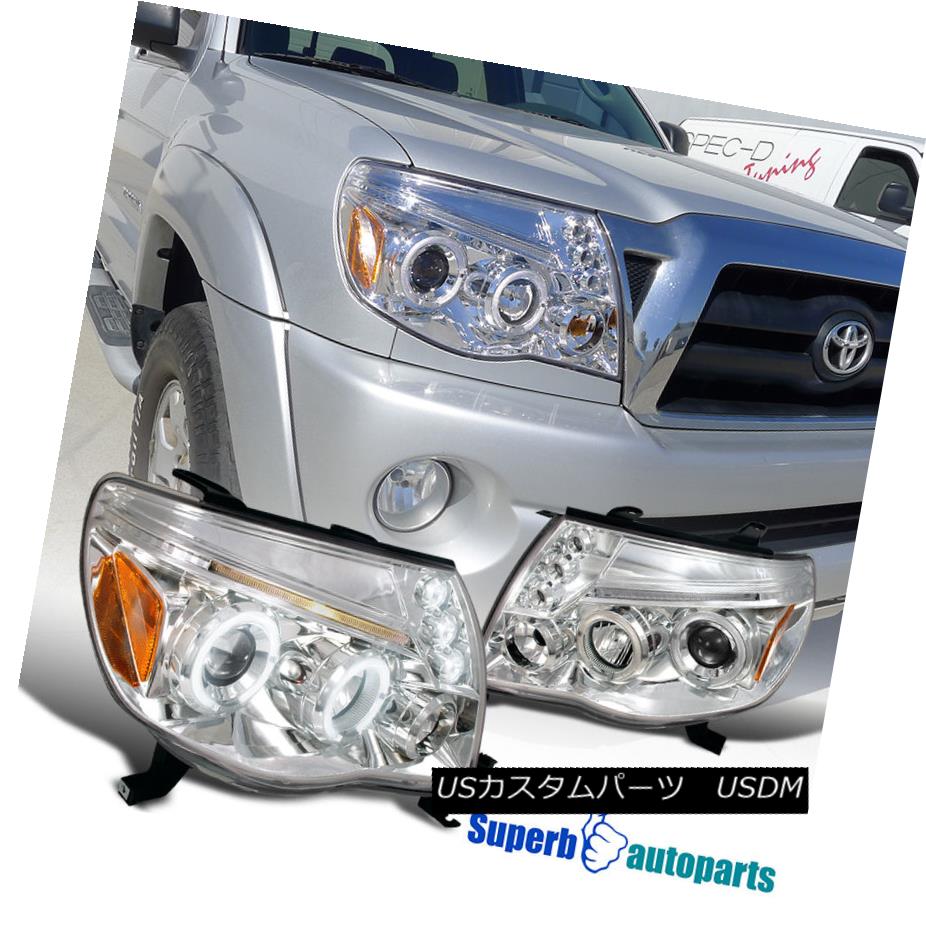 2005-2011 Toyota Tacoma Led Halo Projector Headlights Lamps Chrome SpecD Tuningカテゴリヘッドライト状態新品メーカーToyota車種Tacoma発送詳細送料一律 1000円（※北海道、沖縄、離島は省く）商品詳細輸入商品の為、英語表記となります。 Condition: New Brand: Superbautoparts DOT & SAE: Approved Manufacturer Part Number: 2LHP-TAC06-TM Handling time: Same business day if paid before 12:00PM PST Placement on Vehicle: Front, Left, Right Return shipping: Free return shipping for lower 48 states Warranty: Yes Money back or item exchange: Yes, within 60 days after receiving item Fitment Type: Performance/Custom Office hours: Monday to Friday 9AM - 5PM PST Surface Finish: chrome Warranty terms: 90 days IS-Interchange Part Number: 8115004163/8111004163,8115004173/8111004173 High Beam Bulb: H1 Bulb Included IS-Other Part Number: TO2502157/TO2503157,TO2502181/TO2503181 Low Beam Bulb: H1 Bulb Included UPC: 684758598592※以下の注意事項をご理解頂いた上で、ご入札下さい※■海外輸入品の為、NC,NRでお願い致します。■フィッテングや車検対応の有無については、画像と説明文よりお客様の方にてご判断をお願いしております。■USのカスタムパーツは国内の純正パーツを取り外した後、接続コネクタが必ずしも一致するとは限らず、加工が必要な場合がございます。■商品説明文中に英語にて”保障”に関する記載があっても適応はされませんので、ご理解ください。■初期不良（到着より7日以内）のみ保証対象とします。ただし、取り付け後は、保証対象外とします。■海外倉庫から到着した製品を、再度国内で検品を行い、日本郵便または佐川急便にて発送となります。■お届けまでには、2〜3週間程頂いております。ただし、天候次第で多少遅れが発生する場合もあります。■商品落札後のお客様のご都合によるキャンセルはお断りしておりますが、商品落札金額の30％の手数料をいただいた場合のみお受けいたします。■他にもUSパーツを多数出品させて頂いておりますので、ご覧頂けたらと思います。■USパーツの輸入代行も行っておりますので、ショップに掲載されていない商品でもお探しする事が可能です!!お気軽にお問い合わせ下さい。&nbsp;