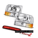 ヘッドライト 99 00 01 02 0304 F350 XL Euro Chrome Headlights Third Brake Wine Red LED ...