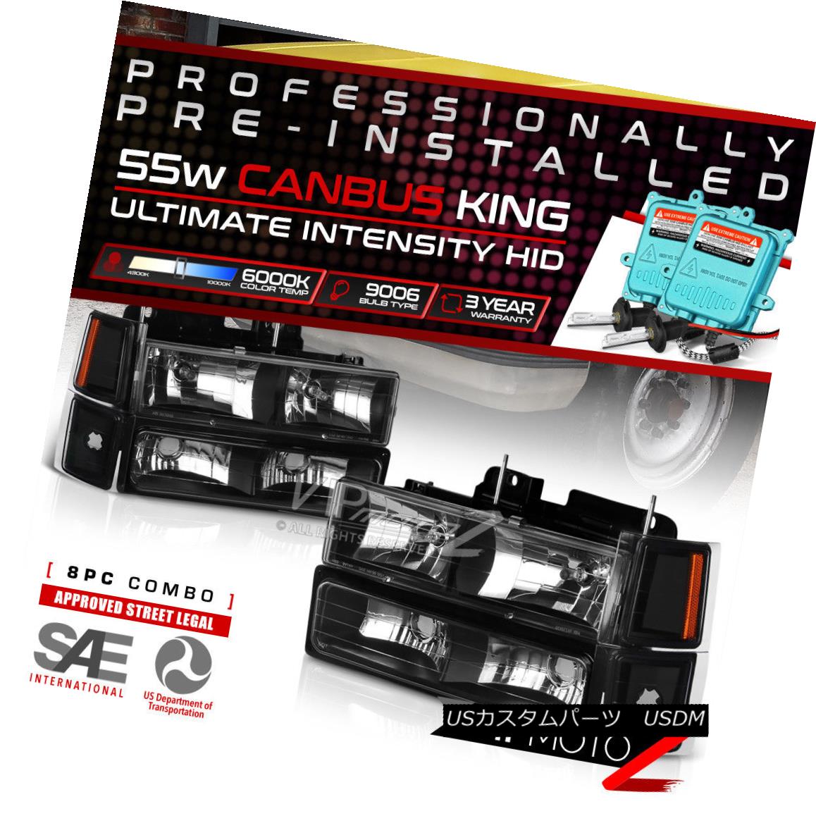 ヘッドライト !Built-In HID Low Beam! New Headlights+Bumper Parking 94-98 C10/CK/Tahoe Pickup ！内蔵HIDロービーム！ 新しいヘッドライト+バーン パーキング94-98 C10 / CK /タホピックアップ