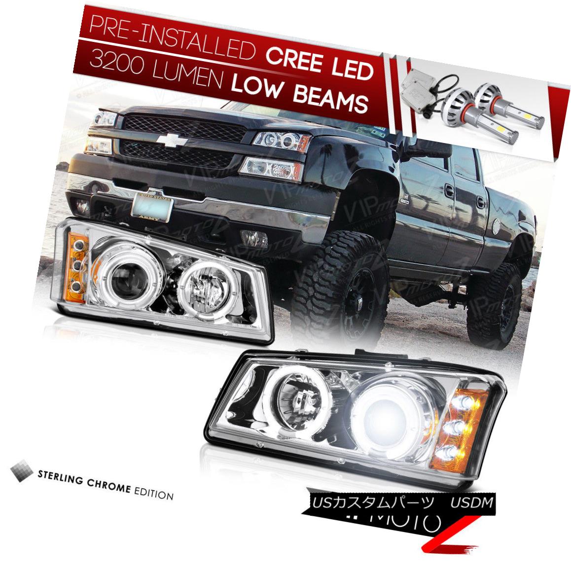 ヘッドライト  03-06 Chevy Silverado Headlights 04-06 Avalanche DRL SMD  03-06 Chevy Silveradoヘッドライト04-06アバランチェDRL SMD