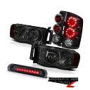 ヘッドライト Smoke Diamond Headlamp w/ Amber Black LED Tail Lamp 02-05 Dodge RAM 琥珀色 黒LEDテールランプ付き煙ダイヤモンドヘッドランプ02-05 Dodge RAM