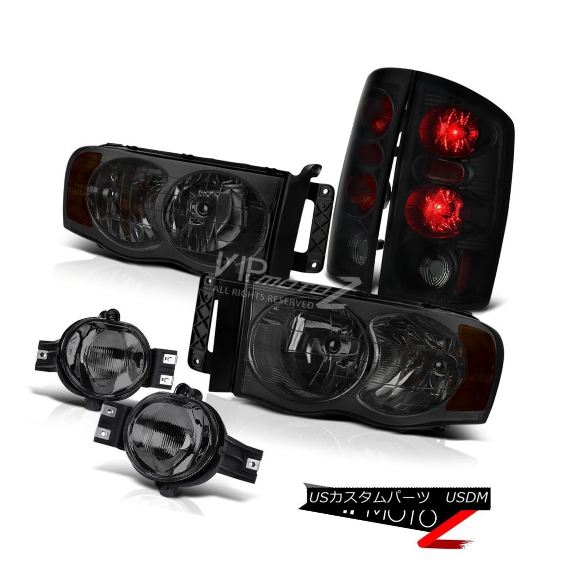 楽天カスタムパーツ WORLD倉庫ヘッドライト {Beast Mode} Full Smoked Projector Headlights+LED Taillights+Factory Look Fog {ビーストモード}完全なスモークプロジェクターヘッドライト+ LEDのターンライト+ファー tory Look Fog